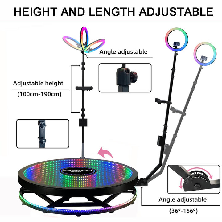 ring light 360 photo booth